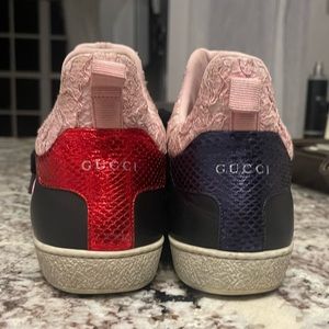 Gucci calfskin lace sneakers